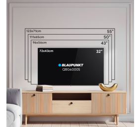 Blaupunkt QLED TV | 43QBG6000S | 43 | Smart TV | Google TV | Black
