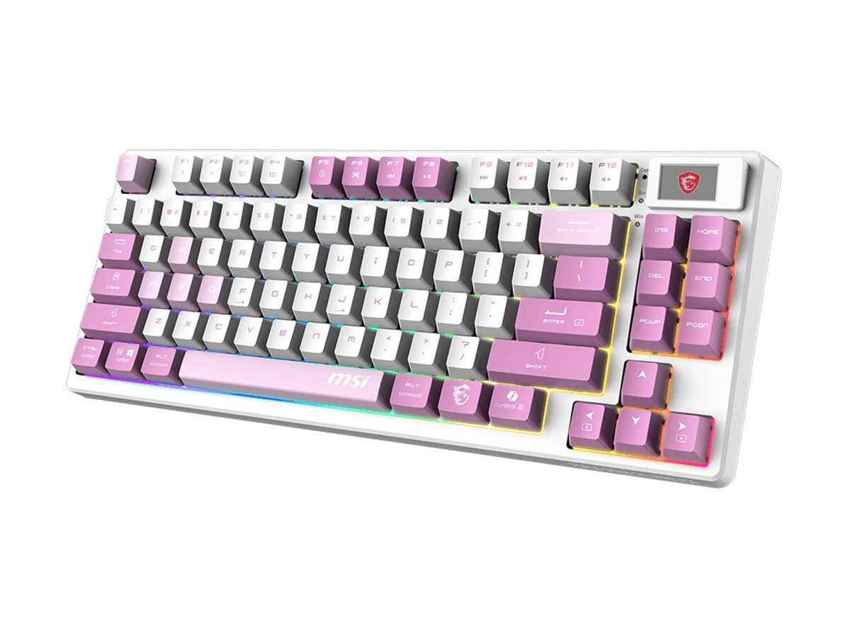 MSI FORGE GK600 TKL WIRELESS VIOLET | Gaming keyboard | Wireless | US | 2.4 GHz Wireless, Bluetooth, USB 2.0 | Mechanical Linear