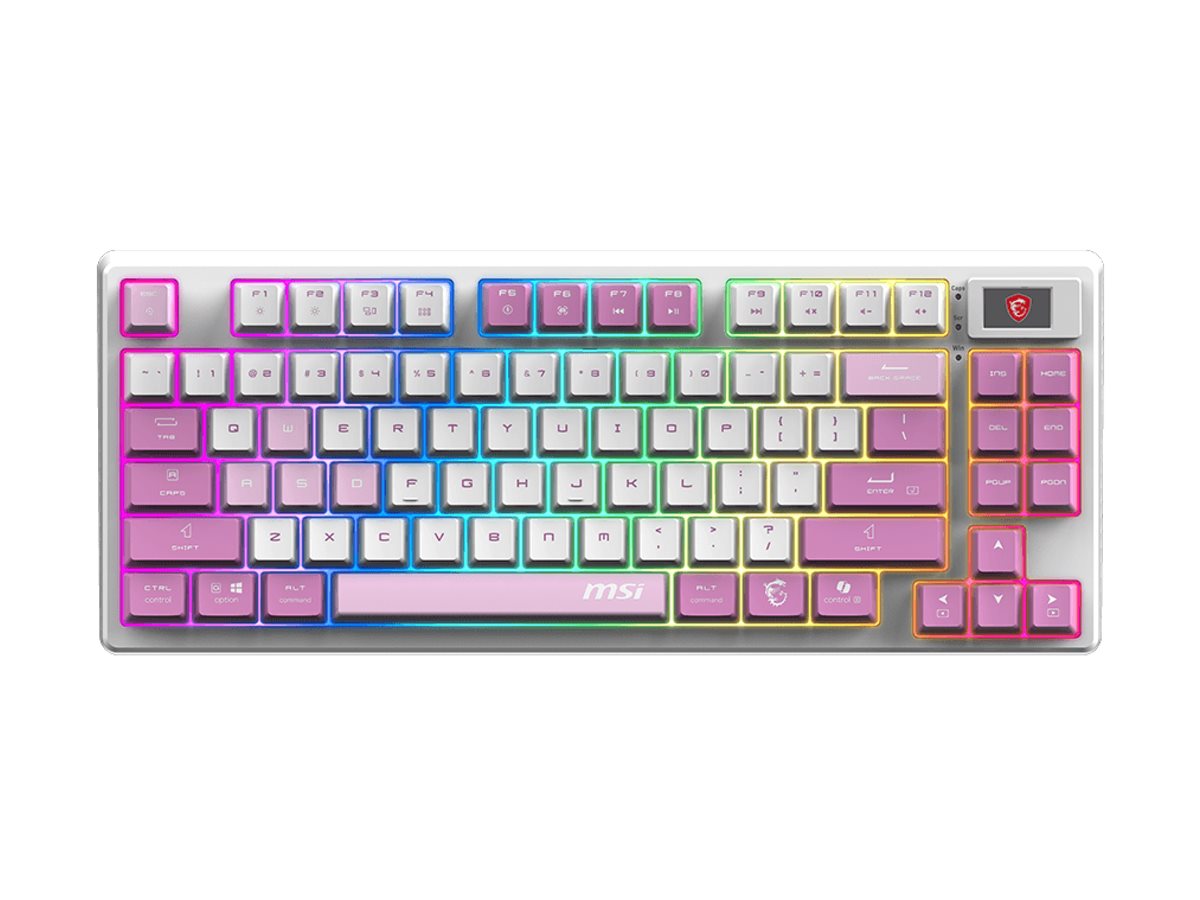 MSI FORGE GK600 TKL WIRELESS VIOLET | Gaming keyboard | Wireless | US | 2.4 GHz Wireless, Bluetooth, USB 2.0 | Mechanical Linear