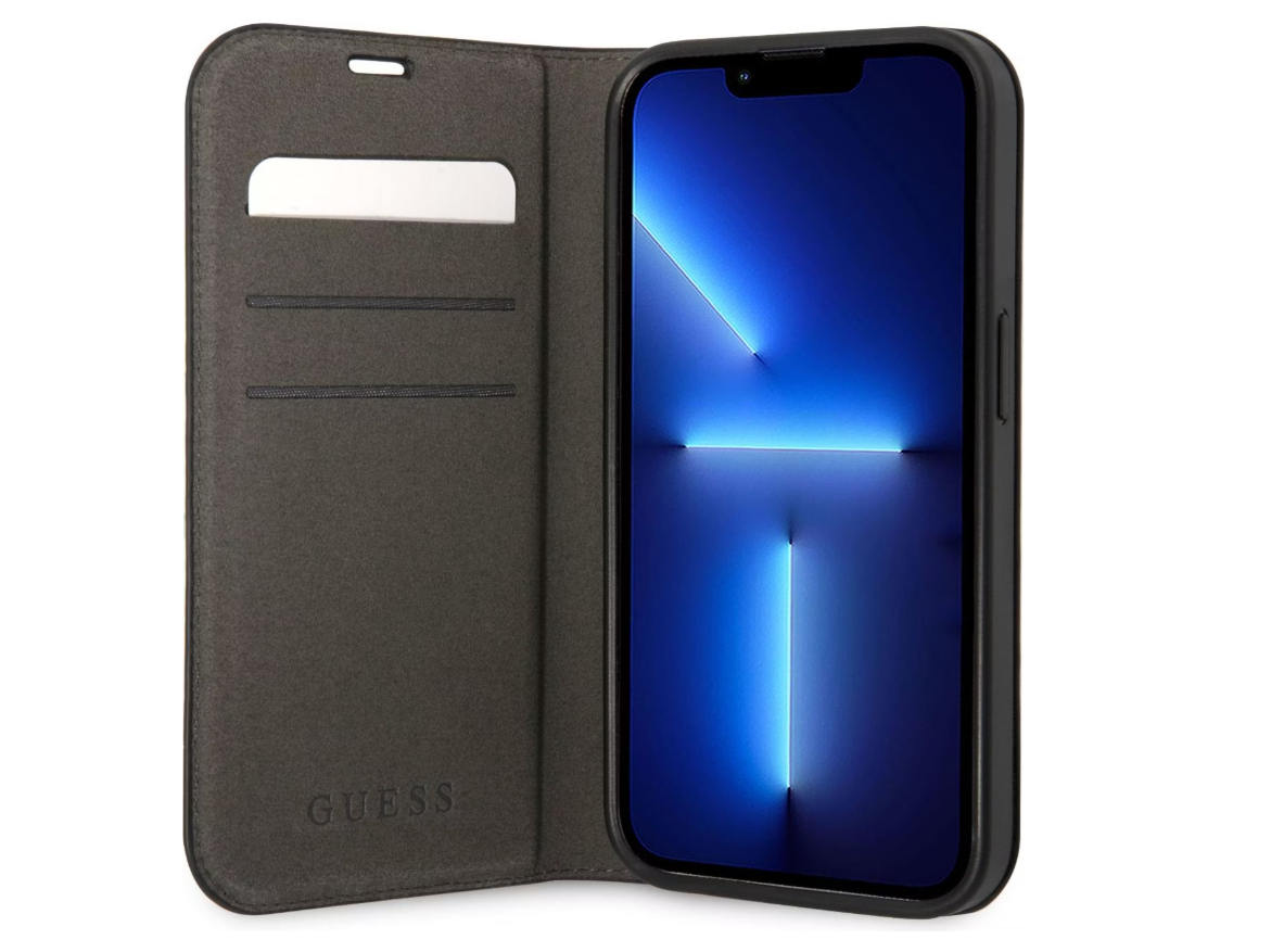 GUESS | Book Case | Apple | iPhone 14 Pro Max | Rubber/Silicone | Black