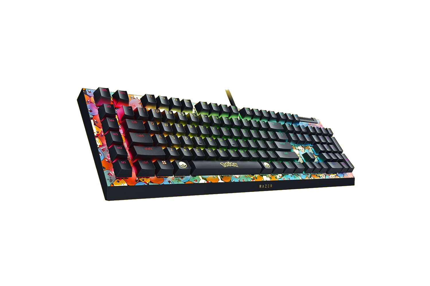 Razer | BlackWidow V4 X | Mechanical Gaming Keyboard | Wired | US | Chroma RGB | Pokémon Edition | Green Mechanical Switches