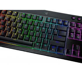 Razer | BlackWidow V4 Low-Profile Tenkeyless HyperSpeed | Keyboard | Wireless | US | Bluetooth | Black | Yellow Switches