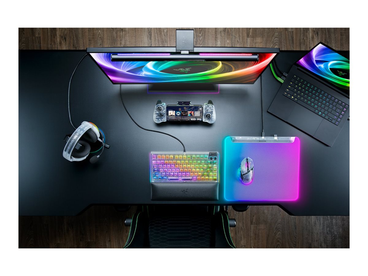 Razer RGB Gaming Mouse Mat | Firefly V2 Pro | Phantom White Edition