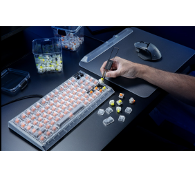 Razer Hot-swappable Mechanical Gaming Keyboard | BlackWidow V4 75% | Gaming Keyboard | Wired | US | Phantom White Edition | USB Type-C | Razer Mechanical Switches (Tactile)