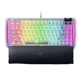 Razer Hot-swappable Mechanical Gaming Keyboard | BlackWidow V4 75% | Gaming Keyboard | Wired | US | Phantom White Edition | USB Type-C | Razer Mechanical Switches (Tactile)