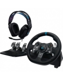 Logitech G920 Driving Force Žaidimų vairas ir pedalai + G335, for Xbox Series X|S/Xbox One/PC, Juoda
