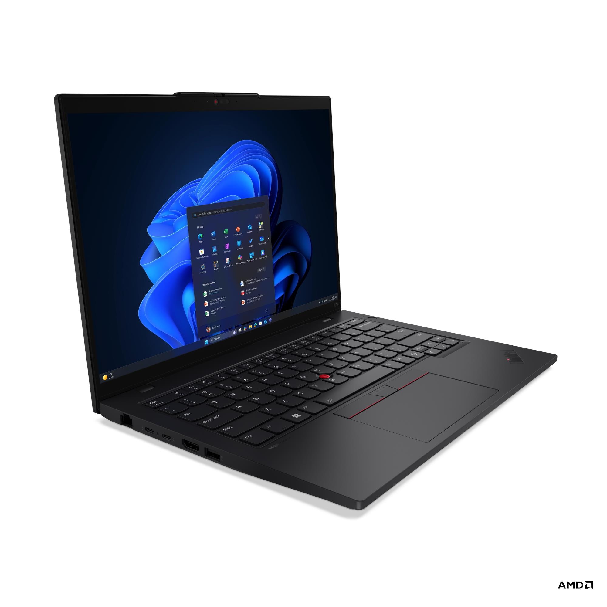 Lenovo ThinkPad L14 G6 AMD | Black | 14 " | IPS | WUXGA | 1920 x 1200 pixels | Anti-glare | AMD Ryzen 7 PRO | 250 | 16 GB | SODIMM DDR5 | Solid-state drive capacity 512 GB | AMD Radeon 780M Graphics | Windows 11 Pro | 802.11be | Bluetooth version 5.4 | LT