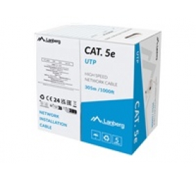 Lanberg | LAN Cable Cat.5E 305M Solid CCA Grey Fluke Passed | LCU5-15CC-0305-S
