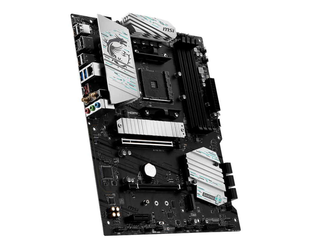 MSI B550 GAMING WIFI | Processor family AMD | Processor socket AM4 | DDR4 | Supported hard disk drive interfaces SATA, M.2 | Number of SATA connectors 6