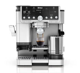 NINJA | Coffee Maker | ES701EU Luxe Café Pro | Pump pressure 9 bar | Built-in milk frother | Ground | 1650 W | Black/Stainless Steel