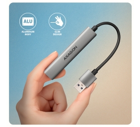 AXAGON ALU STRIP USB-A 4 port hub | HUE-STA