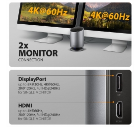 AXAGON USB-C 10Gbps Wireless Charging 9in1 hub | HMC-WL9