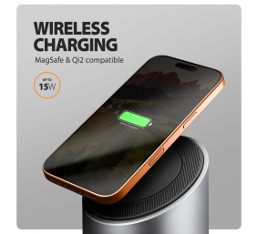 AXAGON USB-C 10Gbps Wireless Charging 9in1 hub | HMC-WL9