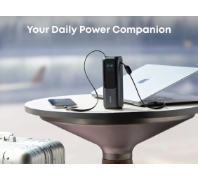 Anker Zolo Powerbank | A1695H11 | 25000 mAh | Built-In USB-C and Retractable Cable) | Grey