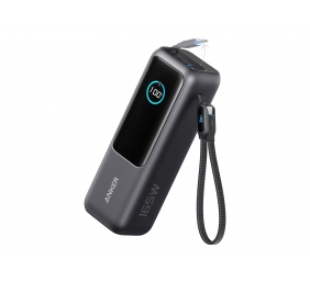 Anker Zolo Powerbank | A1695H11 | 25000 mAh | Built-In USB-C and Retractable Cable) | Grey