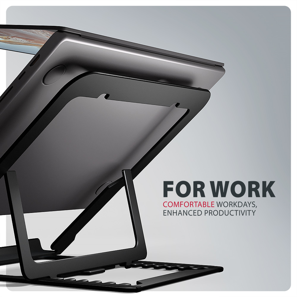 AXAGON STND-LAB stand for laptops and tablets | Adjustable Height, Angle | 10-17.3 " | Maximum weight (capacity) 20 kg | Black