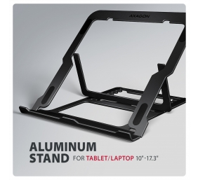 AXAGON STND-LAB stand for laptops and tablets | Adjustable Height, Angle | 10-17.3 " | Maximum weight (capacity) 20 kg | Black