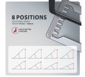 AXAGON STND-LAG stand for laptops and tablets | Adjustable Height, Angle | 10-17.3 " | Maximum weight (capacity) 20 kg | Grey