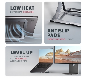 AXAGON STND-LAG stand for laptops and tablets | Adjustable Height, Angle | 10-17.3 " | Maximum weight (capacity) 20 kg | Grey