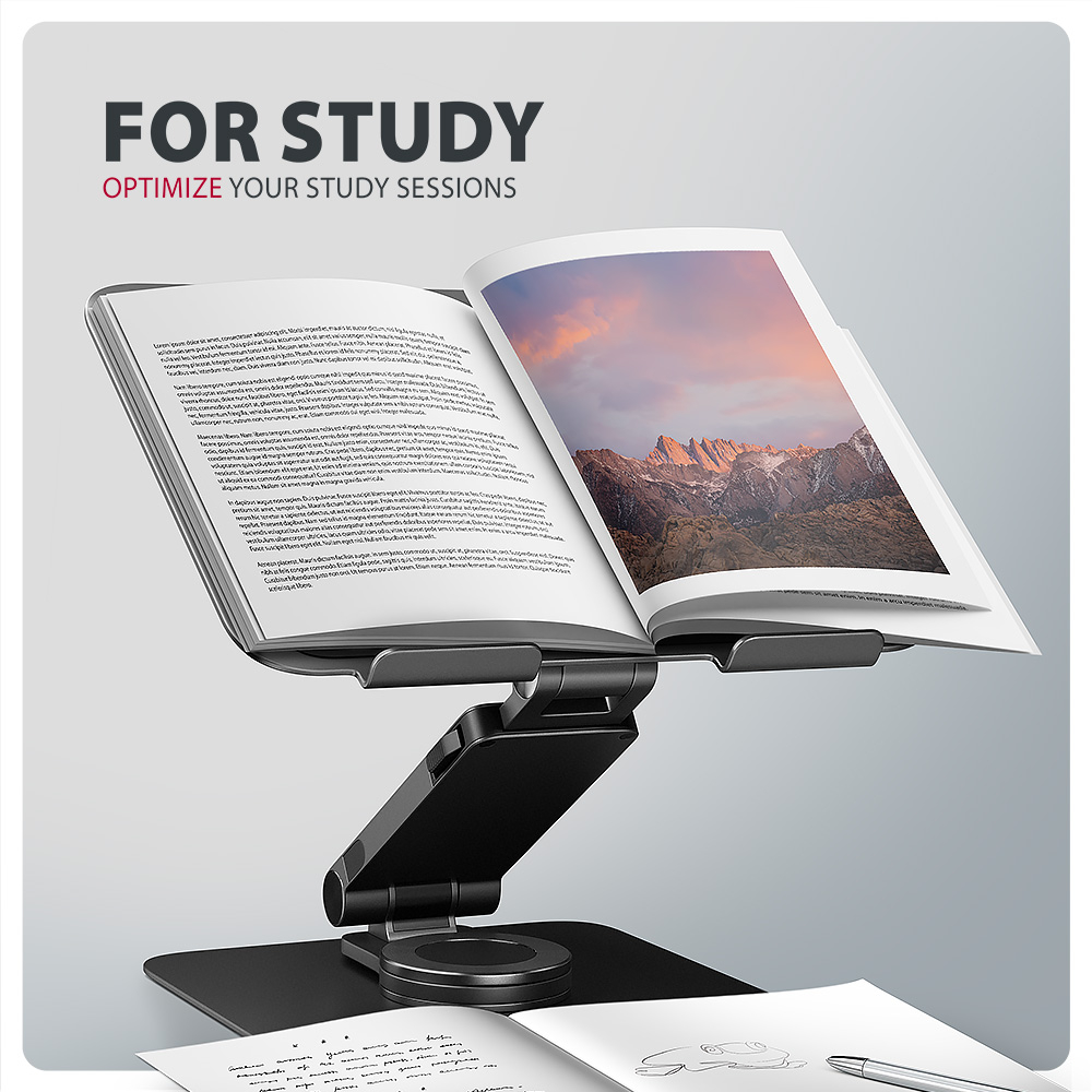 AXAGON STND-LRB stand with 360° rotation for laptops and tablets | Adjustable Height, Angle | 10-17.3 " | Maximum weight (capacity) 5 kg | Black