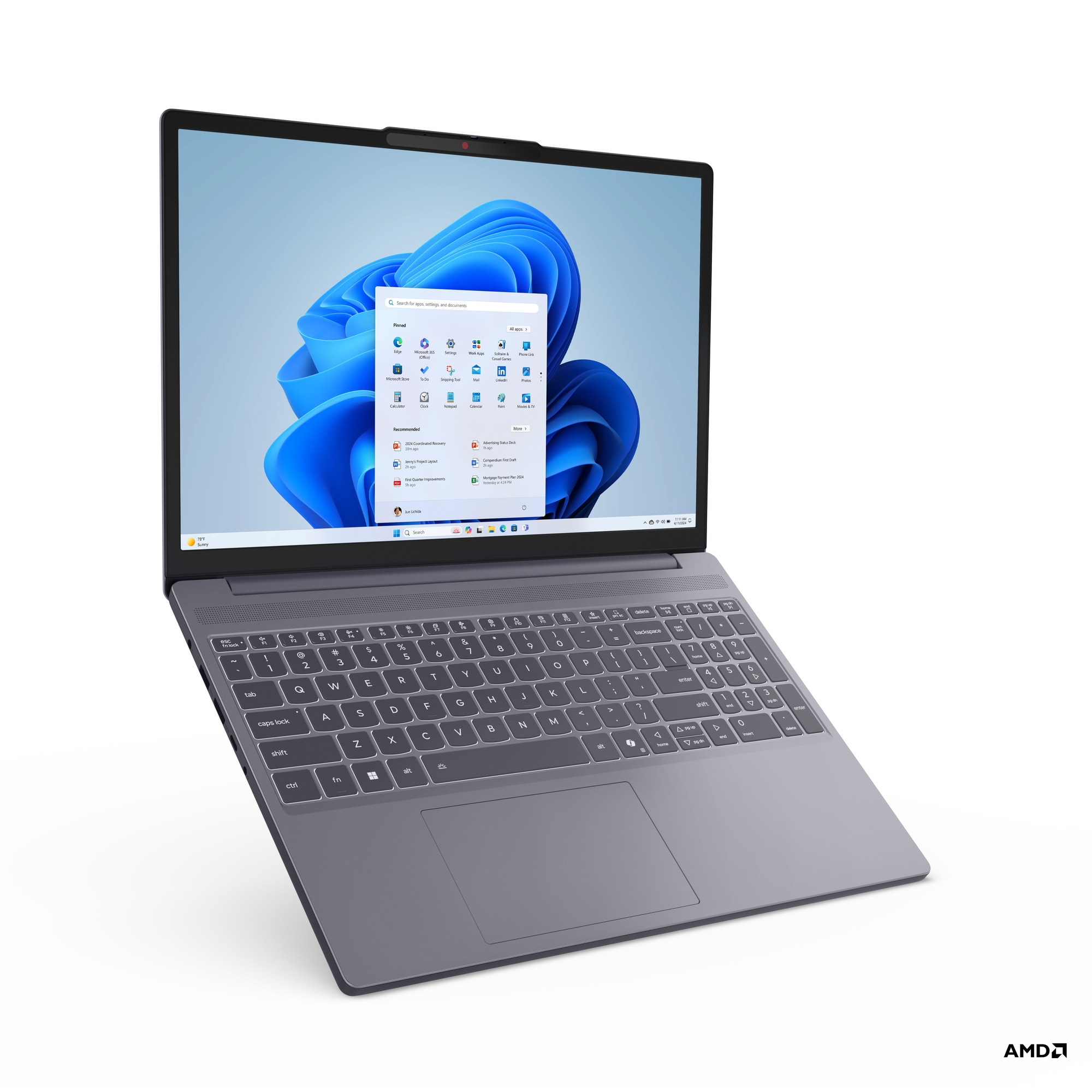 Lenovo IdeaPad Slim 3 15AMN8 | Arctic Grey | 15.6 " | TN | FHD | 1920 x 1080 pixels | Anti-glare | AMD Ryzen 3 | 7320U | 16 GB | Soldered LPDDR5 | Solid-state drive capacity 512 GB | AMD Radeon 610M Graphics | Windows 11 Home | 802.11ax | Bluetooth versio