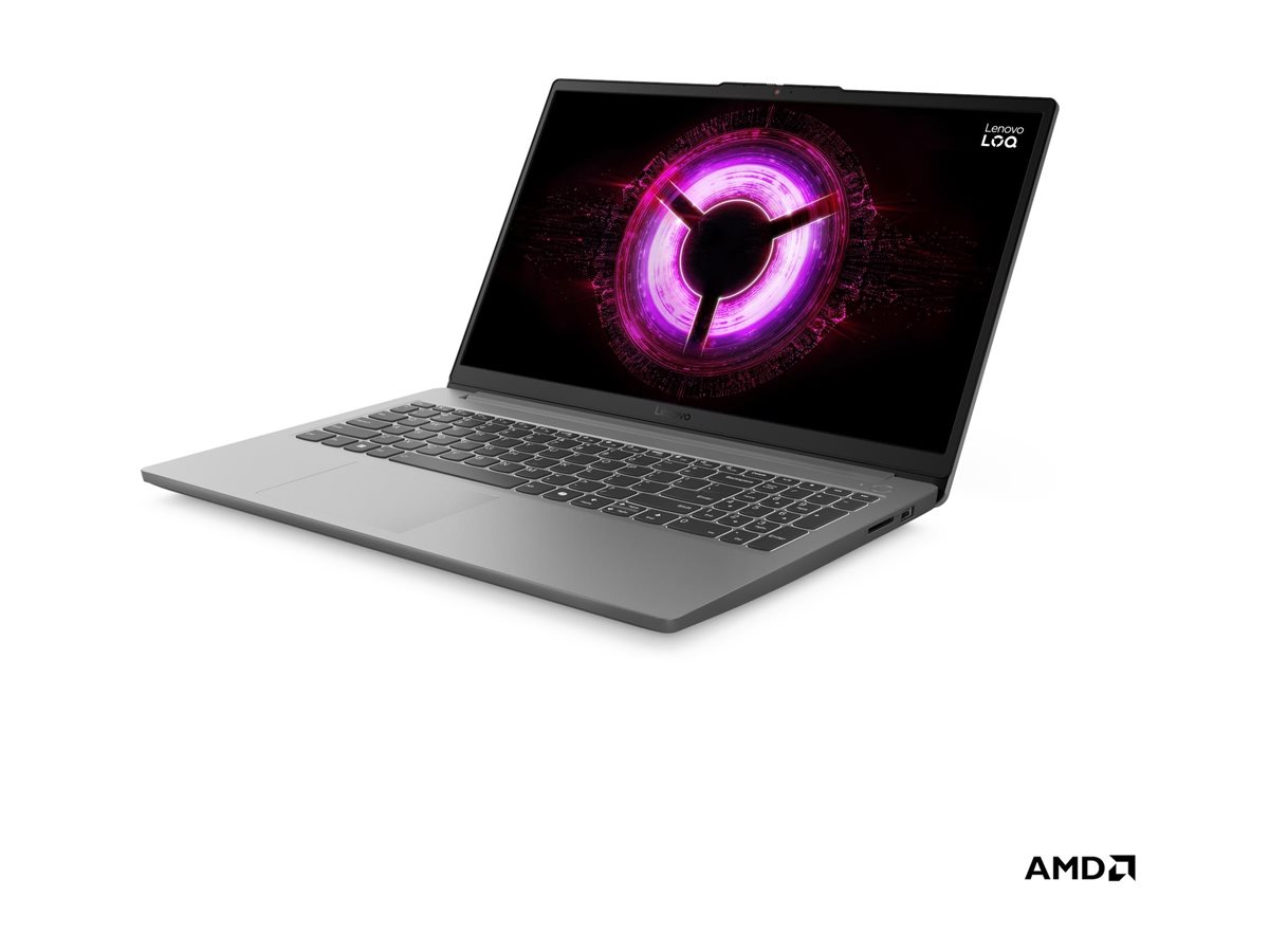 Lenovo LOQ 15ARP10E | Luna Grey | 15.6 " | IPS | FHD | 1920 x 1080 pixels | Anti-glare | AMD Ryzen 7 | 7735HS | 16 GB | SO-DIMM DDR5 | Solid-state drive capacity 512 GB | NVIDIA GeForce RTX 4050 | GDDR6 | 6 GB | Windows 11 Home | 802.11ax | Bluetooth vers