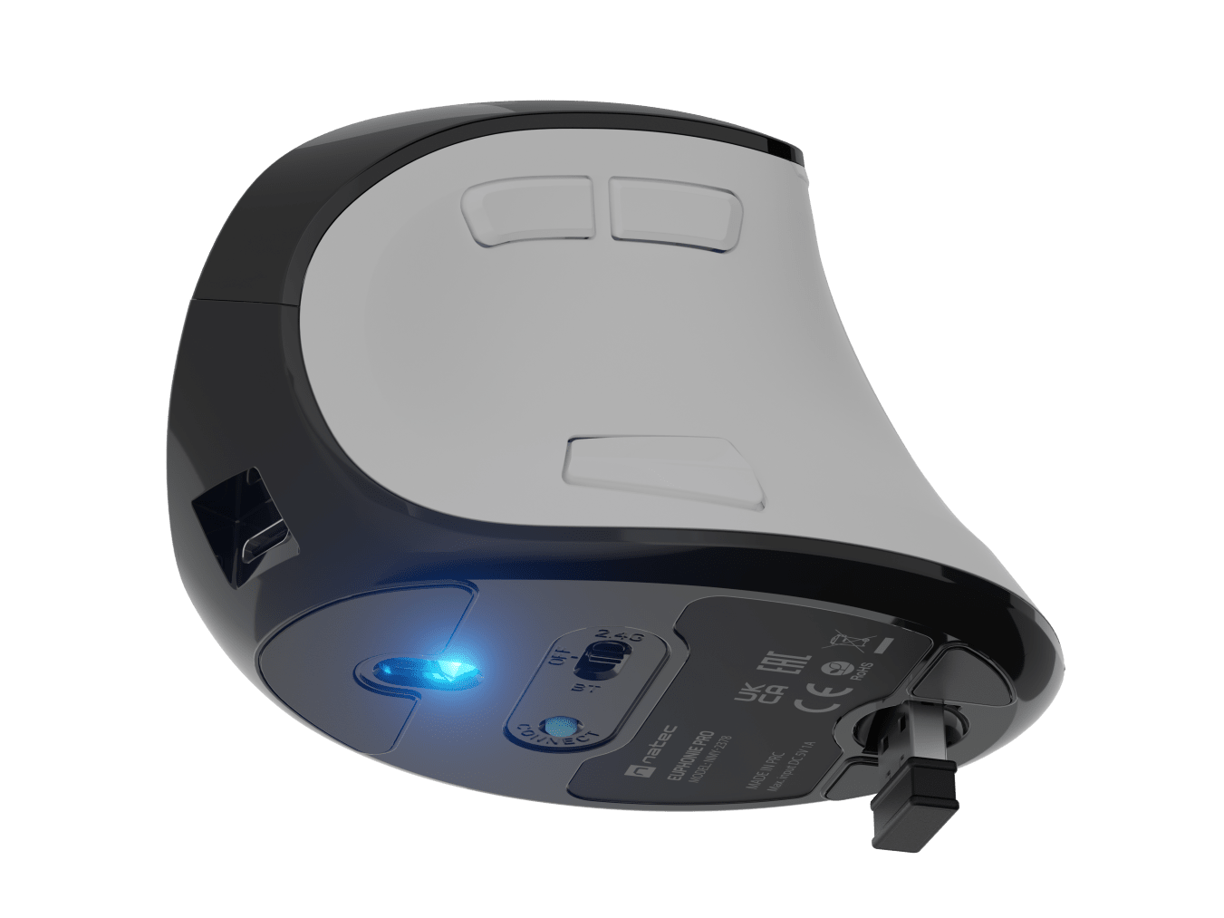 Natec Mouse | Euphonie Pro | Wireless | 2.4 GHz, Bluetooth | White