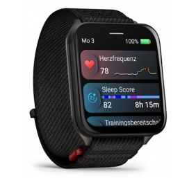 Garmin Venu X1 Išmanusis laikrodis Black, Slate Titanium Caseback / Black ComfortFit Nylon Band