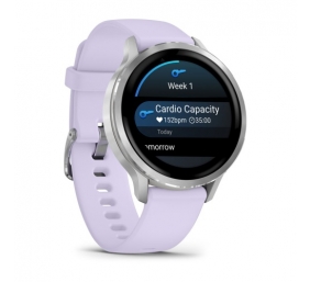 Garmin Venu 4 Išmanusis laikrodis 41 mm Silver / Periwinkle Silicone Band
