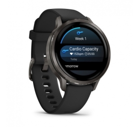 Garmin Venu 4 Išmanusis laikrodis 41 mm Slate / Black Silicone Band