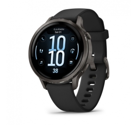 Garmin Venu 4 Išmanusis laikrodis 41 mm Slate / Black Silicone Band