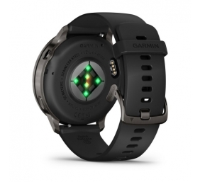 Garmin Venu 4 Išmanusis laikrodis 45 mm Slate / Black Silicone Band