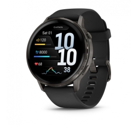 Garmin Venu 4 Išmanusis laikrodis 45 mm Slate / Black Silicone Band