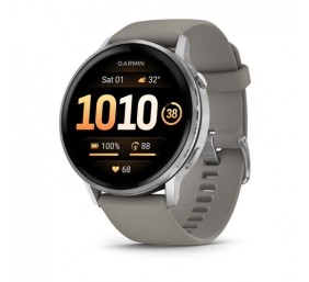 Garmin Venu 4 Išmanusis laikrodis 45 mm Silver / Silver Gray Silicone Band