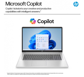 HP 17-cp2025 17.3'' FHD AMD Ryzen 5 7520U 8GB 512GB SSD W11H, Natural Silver