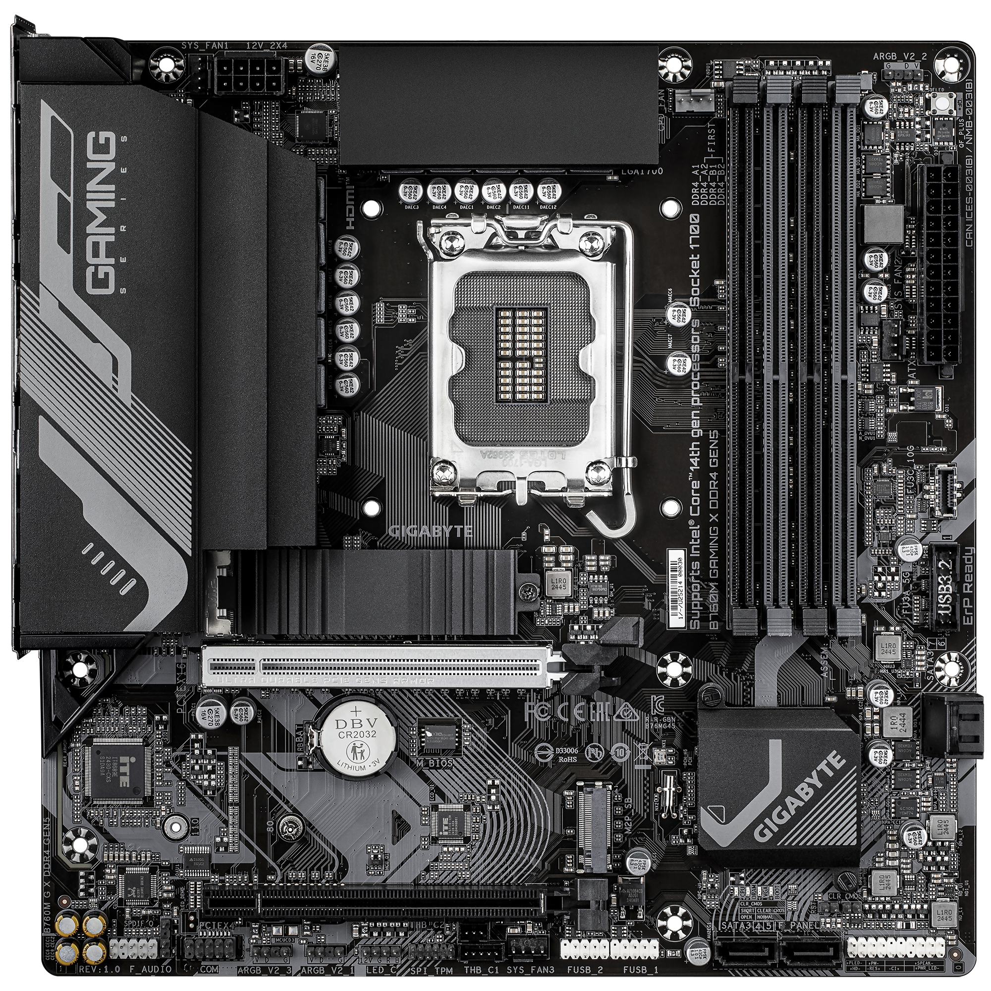 Gigabyte B760M GAMING X DDR4 GEN5 | Processor family Intel | Processor socket LGA1700 | DDR4 | Supported hard disk drive interfaces M.2, SATA | Number of SATA connectors 4