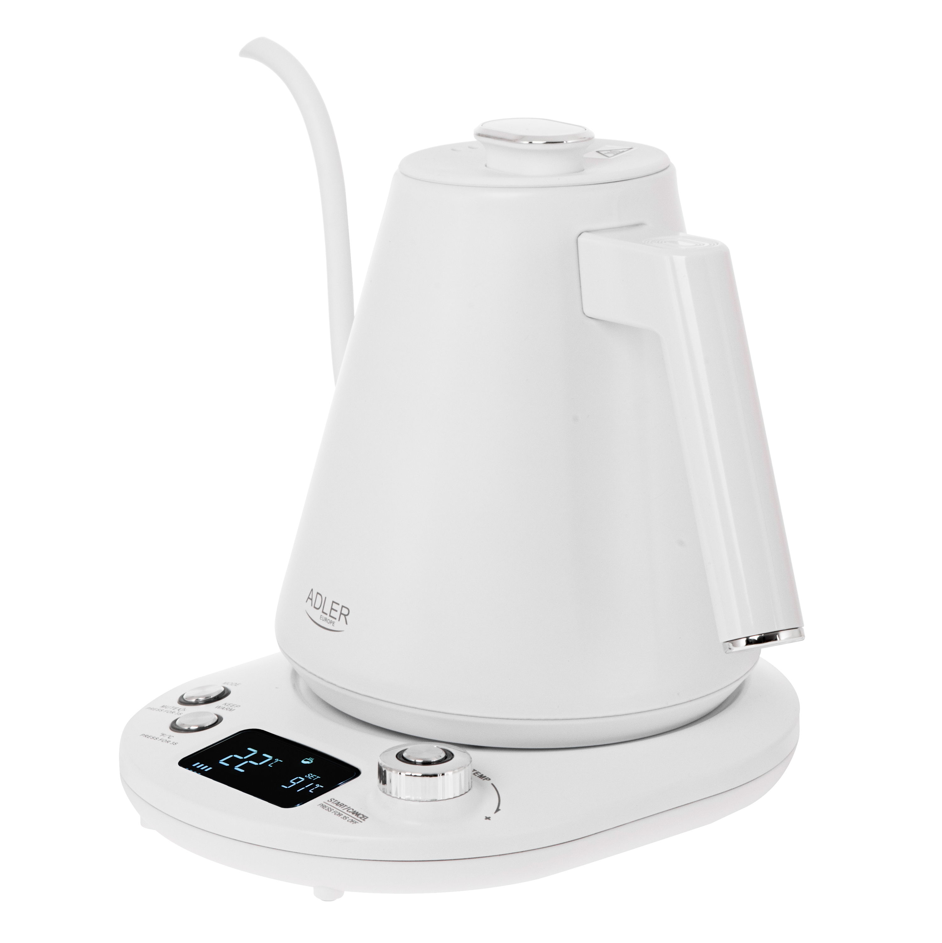 Adler | Kettle | AD 1349w | Electric | 1100 W | 1 L | Stainless Steel | 360° rotational base | White