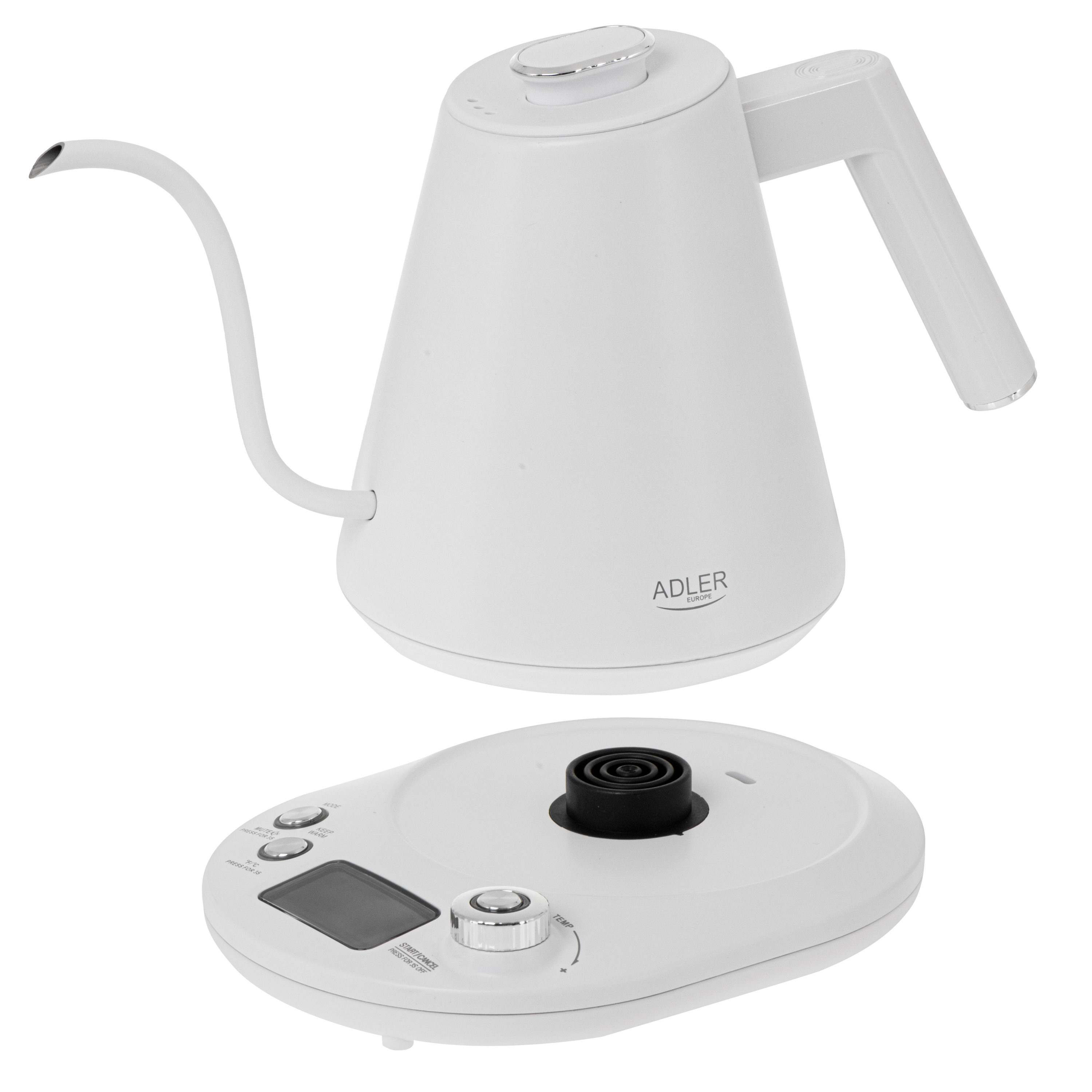 Adler | Kettle | AD 1349w | Electric | 1100 W | 1 L | Stainless Steel | 360° rotational base | White