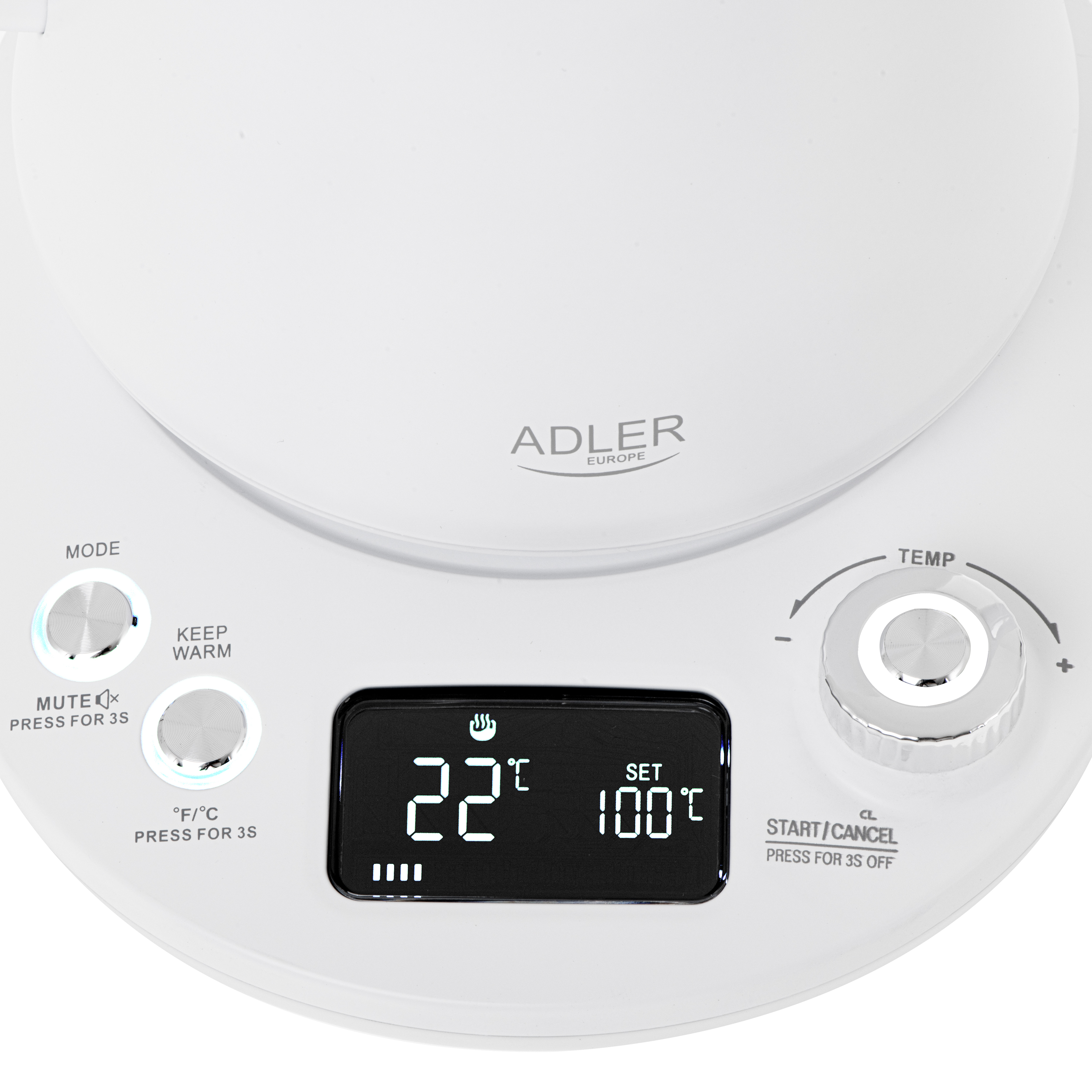 Adler | Kettle | AD 1349w | Electric | 1100 W | 1 L | Stainless Steel | 360° rotational base | White