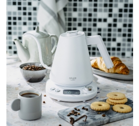Adler | Kettle | AD 1349w | Electric | 1100 W | 1 L | Stainless Steel | 360° rotational base | White