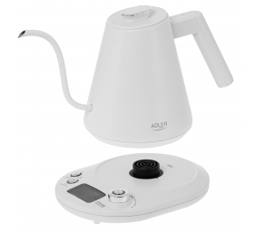 Adler | Kettle | AD 1349w | Electric | 1100 W | 1 L | Stainless Steel | 360° rotational base | White