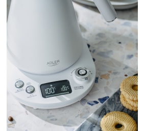 Adler | Kettle | AD 1349w | Electric | 1100 W | 1 L | Stainless Steel | 360° rotational base | White