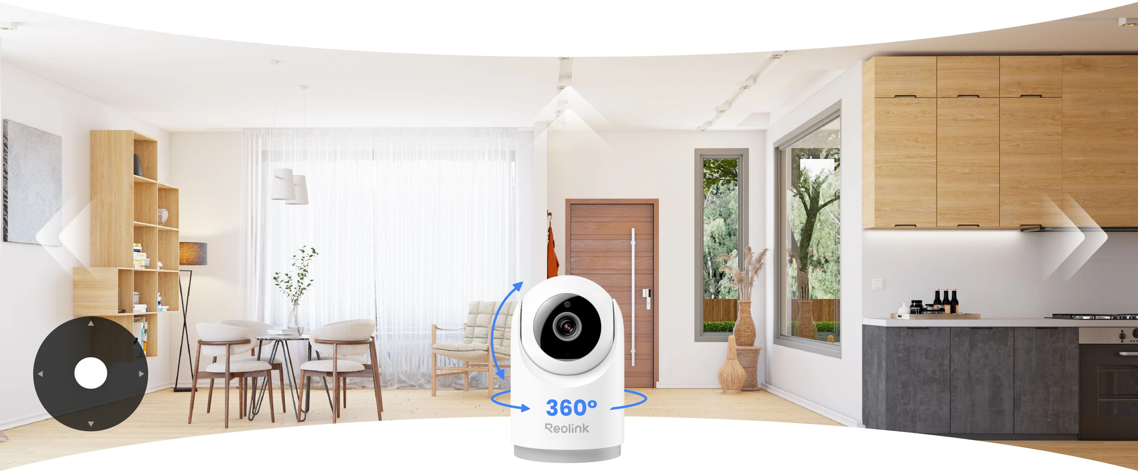 Reolink Smart Wi-Fi PT Indoor Security Camera | E331 | PTZ | 5 MP | F4mm/F1.6 | H.264 | Micro SD, Max. 512 GB