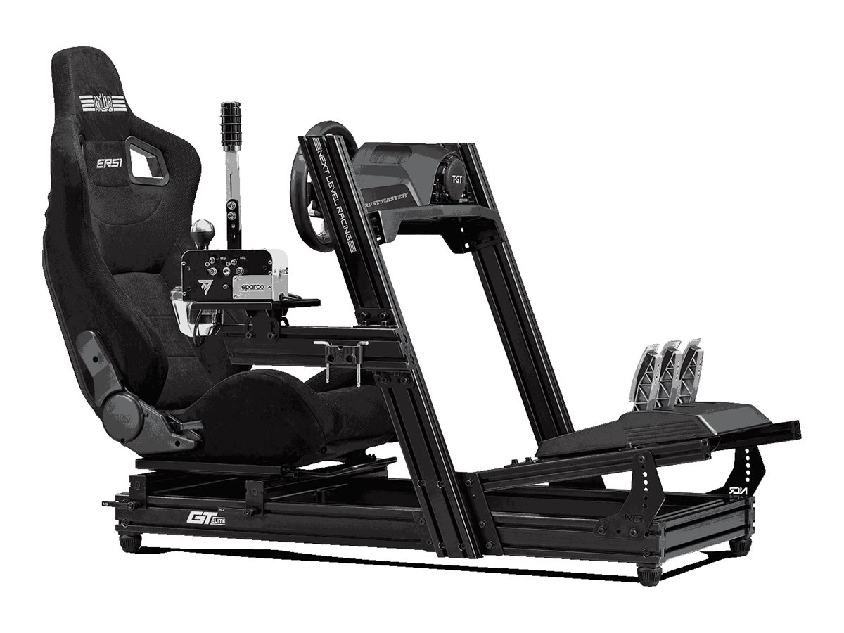 Next Level Racing ERS1 Elite Racing Seat, Leather and Mesh Edition | Black