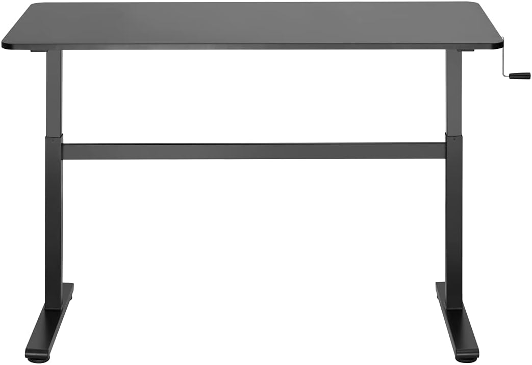 Manually adjustable sit-stand desk EO0027 | 70-117 cm | Maximum load weight 40 kg | Black