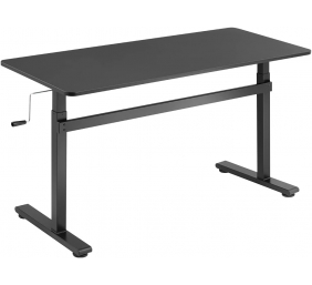 Manually adjustable sit-stand desk EO0027 | 70-117 cm | Maximum load weight 40 kg | Black