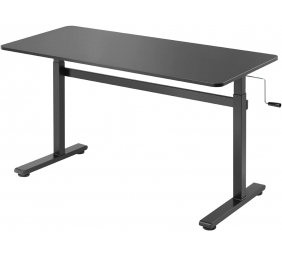 Manually adjustable sit-stand desk EO0027 | 70-117 cm | Maximum load weight 40 kg | Black