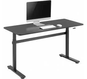 Manually adjustable sit-stand desk EO0027 | 70-117 cm | Maximum load weight 40 kg | Black