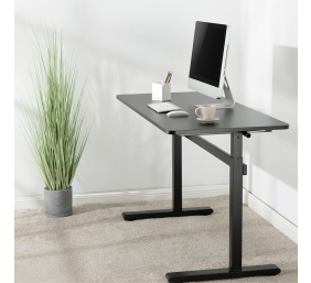 Manually adjustable sit-stand desk EO0027 | 70-117 cm | Maximum load weight 40 kg | Black