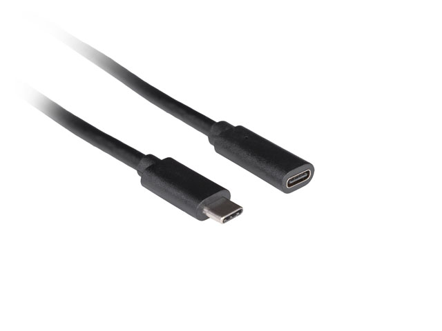 Lanberg USB-C M/F 3.1 Cable | CA-USBE-20CC-0005-BK